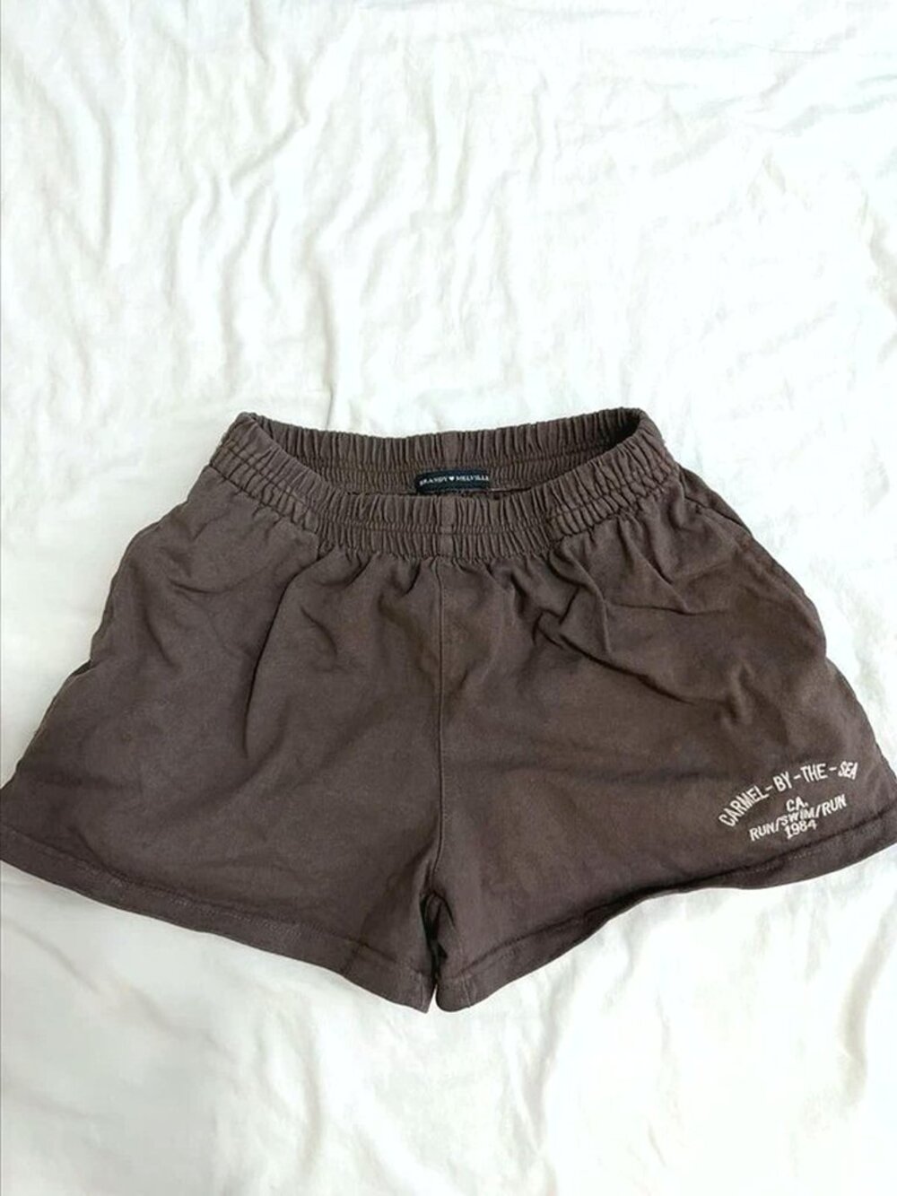 Brandy Melville Brown Elastic Waist Shorts